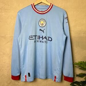 Manchester City Long Sleeve Puma Football Soccer Jersey Kit 24 L